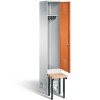 1-person clothing locker with pre-built bench (Evo)